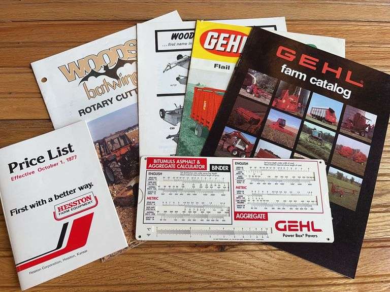 (6) Gehl, Woods, Hesston Sales Literature image