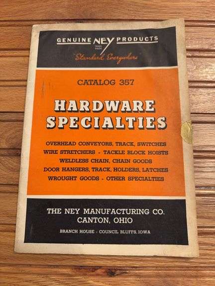 Ney Mfg. Co. Hardware Specialties Catalog image