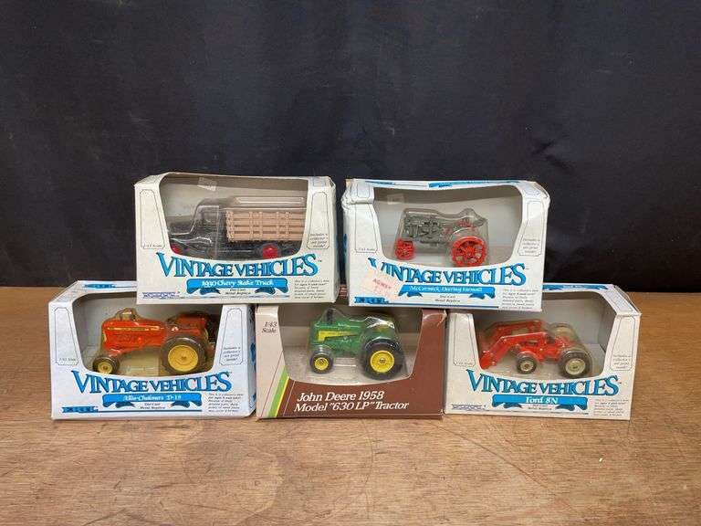 (5) 1/43 Tractors + Truck NIB Ertl image