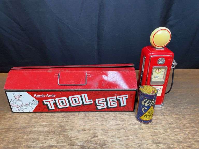 (3) Tool Set, Tire Patch Kit, Gas Pump Radio image
