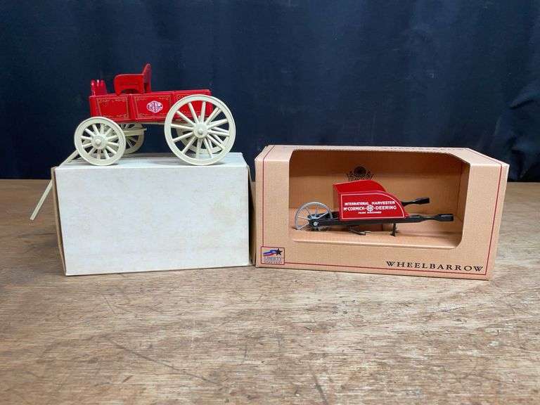 (2) IHC Wagon + Wheelbarrow NIB image