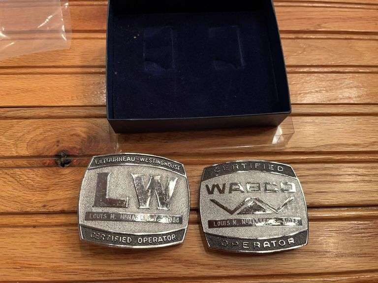 (2) Le Tourneau-Westinghouse + WABCO Belt Buckles image