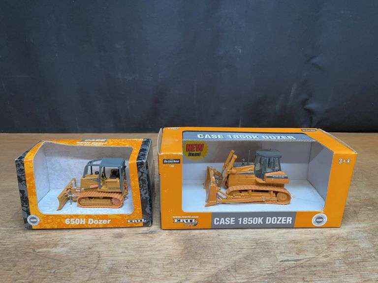 (2) 1/50 Case Dozers NIB Ertl image