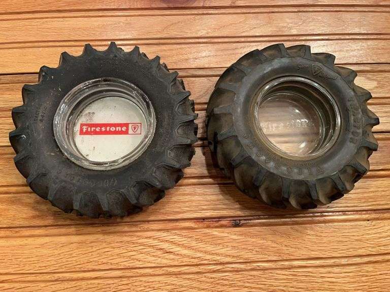 (2) Firestone Tractor Tire Ashtrays image