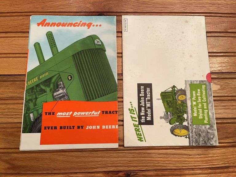 (2) John Deere R + MT Tractor Sales Literature image