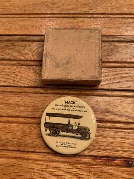 Mack Truck  Celluloid Pocket Mirror NIB image