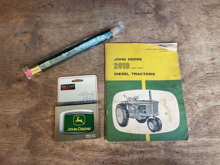 (3) John Deere 2010 Manual, Belt Buckle, Pencil image