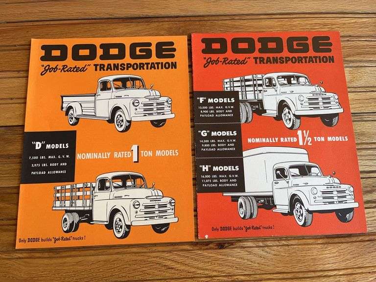 (2) 1949 Dodge Truck Sales Literature image