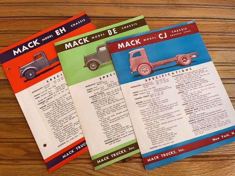 (3) Mack Truck Spec Sheets image