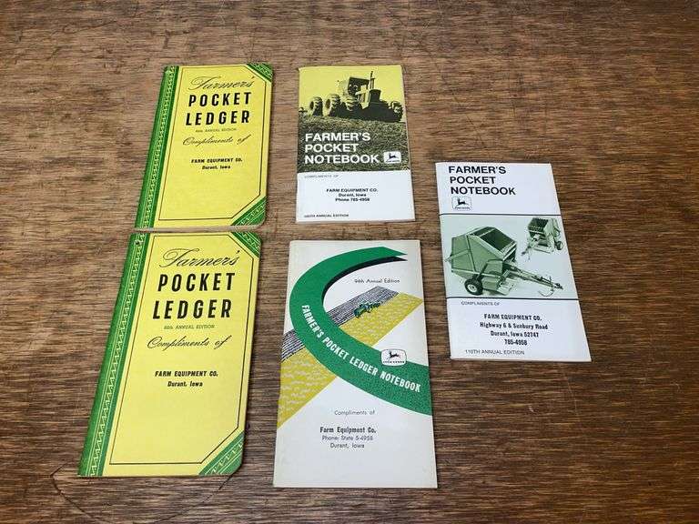 (5) John Deere Farmer's Pocket Ledgers image