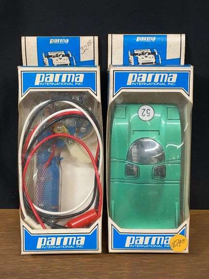 (2) Slot Race Car + Controller NIB Parma image