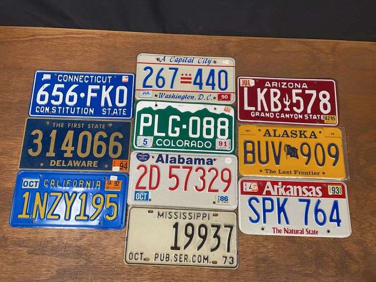 (10) License Plates image