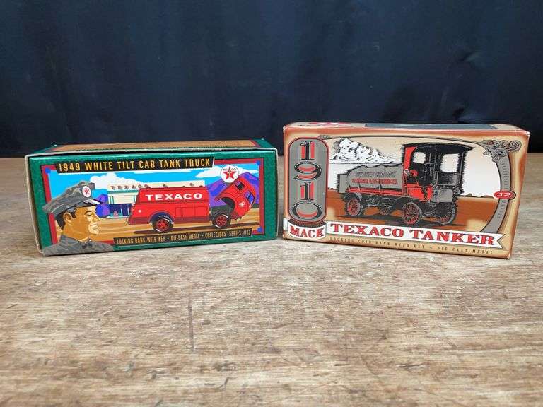 (2) Texaco Truck Banks NIB Ertl image