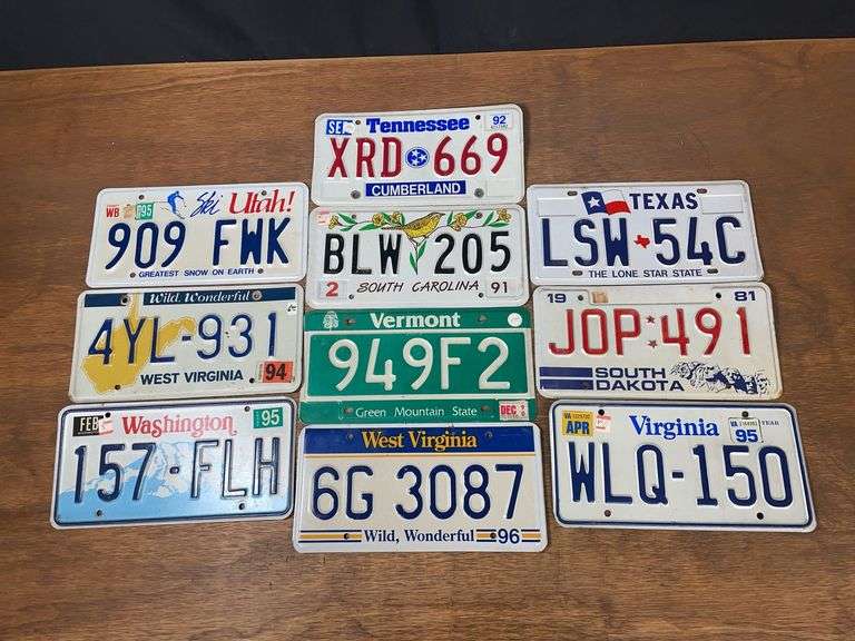 (10) License Plates image