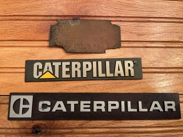 (3) Caterpillar Badges + Data Plate image