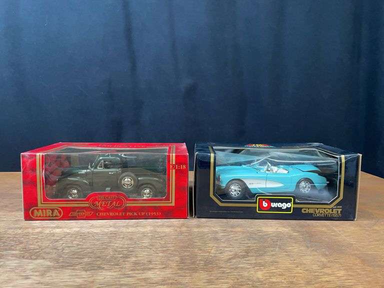 (2) 1/18 Corvette + Chevy Pickup image