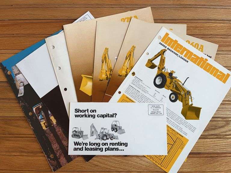 (8) IH Backhoe Sales Literature image