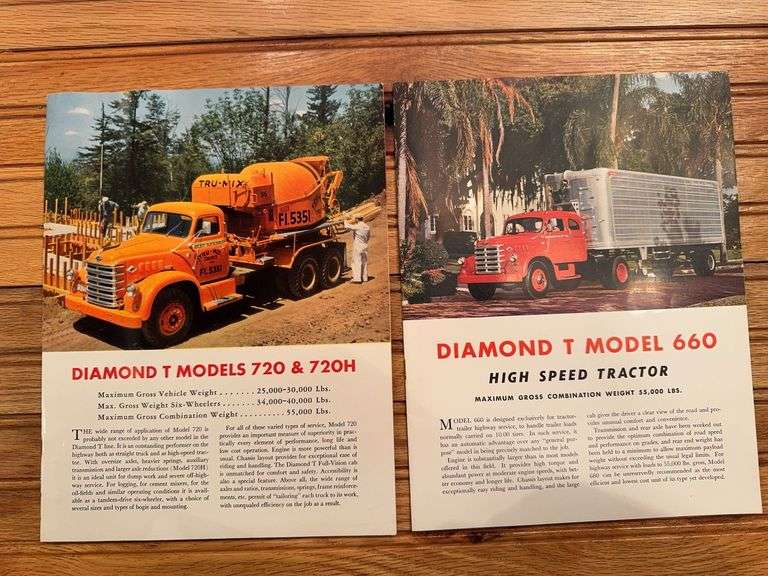 (2) Diamond T Truck Sales Literature image