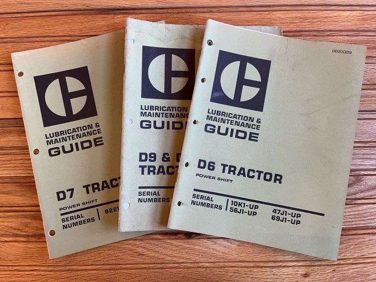 (3) Caterpillar Crawler Lubrication & Maintenance Guides image