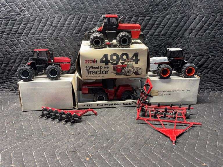 (6) 1/32 Case International 4WDs + Chisel Plow + Moldboard Plow image