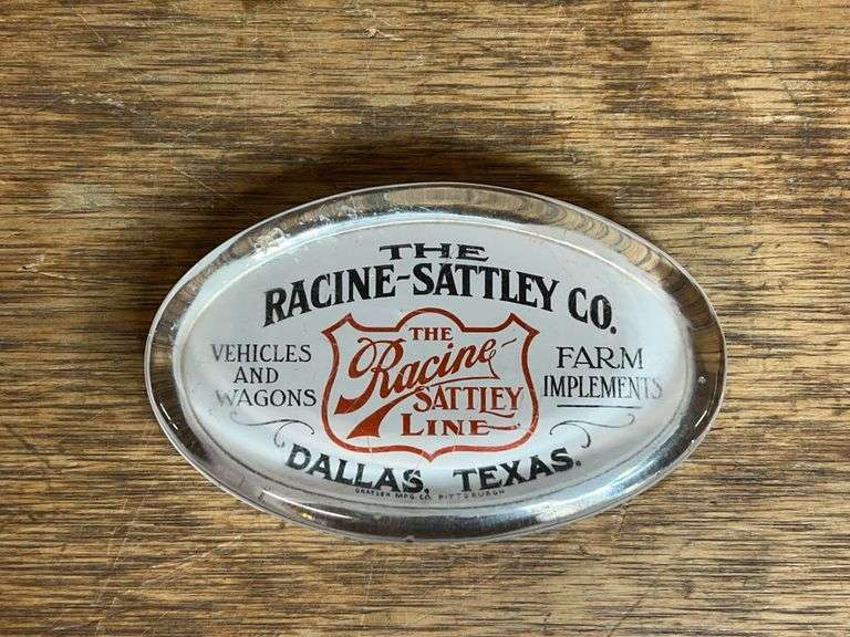 Racine-Sattlery Co. Paperweight image