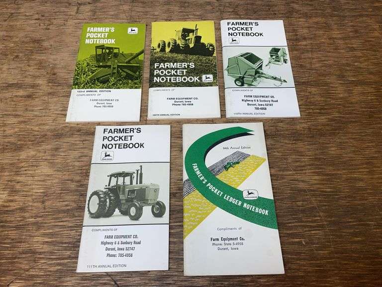(5) John Deere Farmer's Pocket Ledgers image
