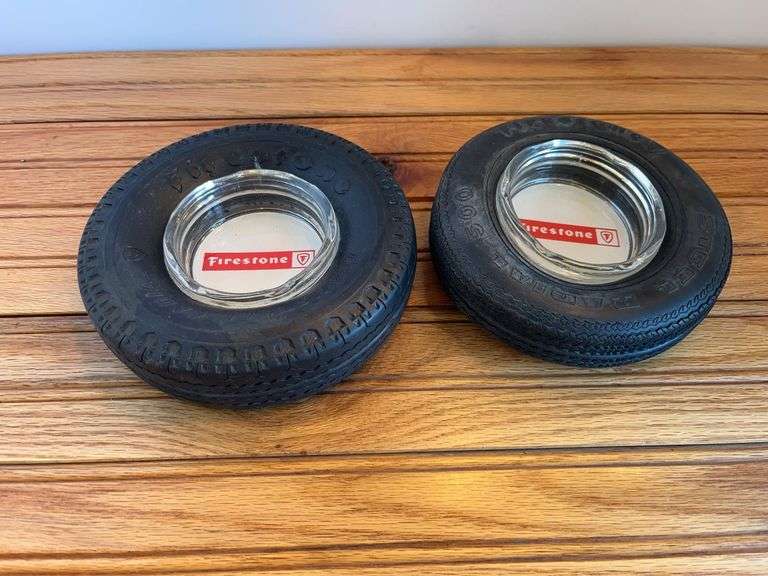 (2) Firestone Tire Ashtrays image