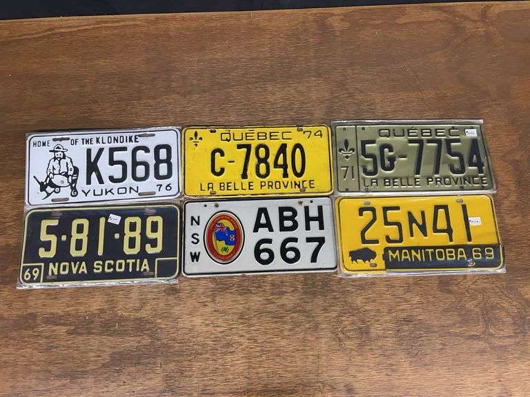 (6) Canadian License Plates image