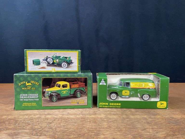 (3) John Deere Trucks + Car NIB image