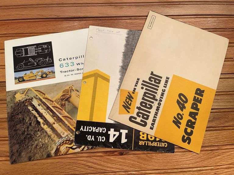 (3) Caterpillar Scraper Sales Literature image