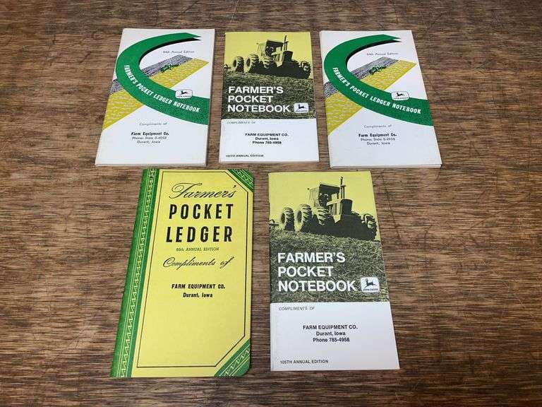 (5) John Deere Farmer's Pocket Ledgers image