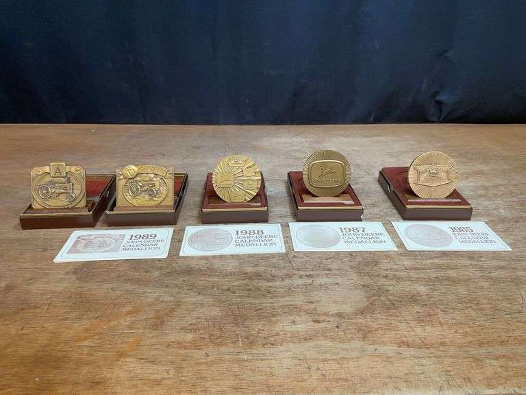 (5) John Deere Calendar Medallions NIB image