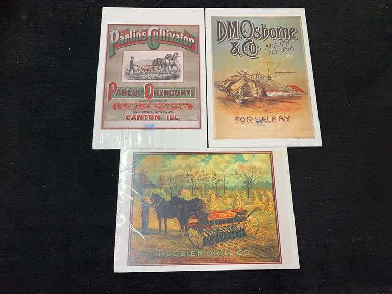 (3) P&O, Osborne, and Hoosier Drill Prints image