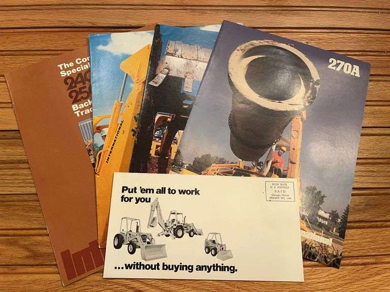 (5) International Backhoe Sales Literature image