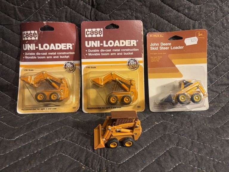 (4) 1/50 Case and John Deere Skid Loaders Ertl image
