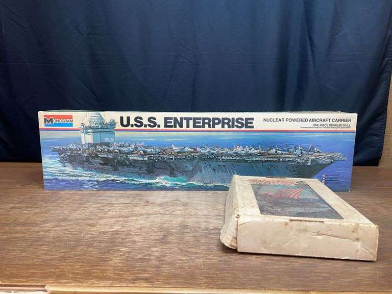 (2) USS Enterprise Model Kit + Viking Ship Model Kit image