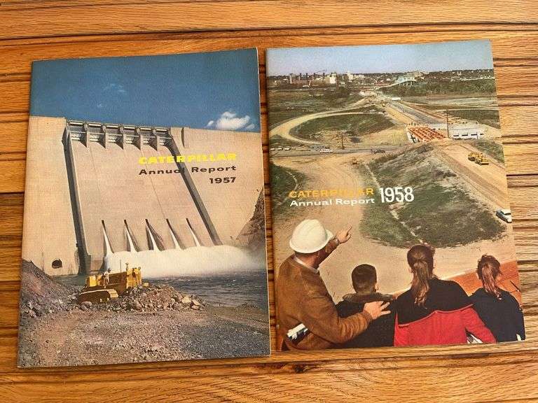 (2) 1957 + 1958 Caterpillar Annual Reports image