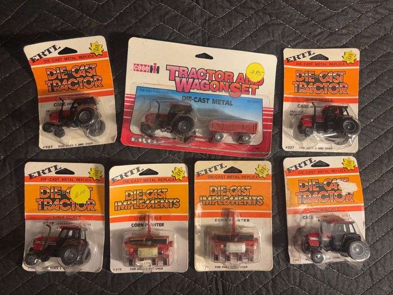 (7) 1/64 Case International 94 Series Tractors and Implements Ertl image