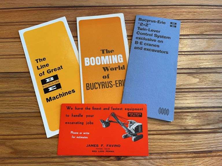 (4) Bucyrus-Erie Sales Literature + Ink Blotter image