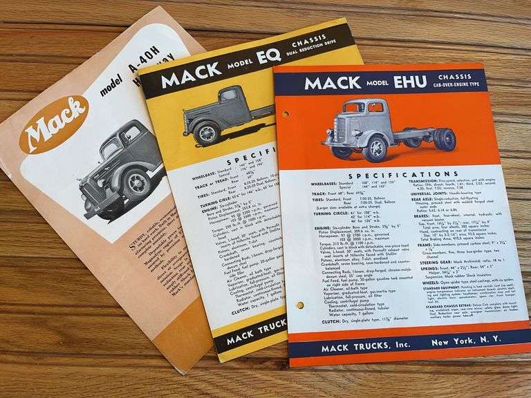 (3) Mack Truck Spec Sheets image