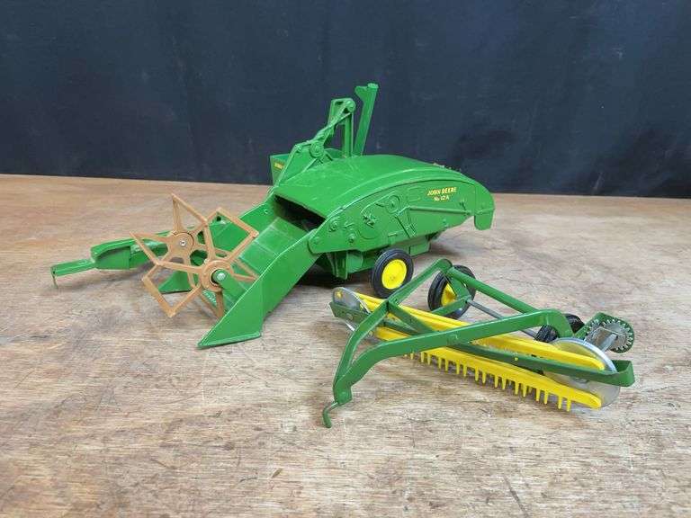 (2) 1/16 John Deere 12A Combine + Rake Ertl image