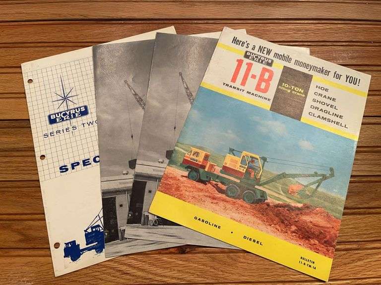 (4) Bucyrus-Erie 11-B Sales Literature image