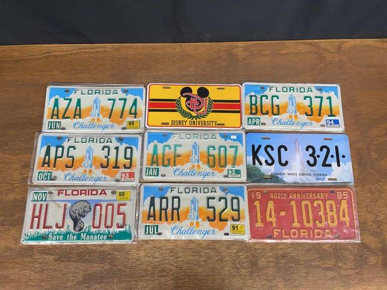 (9) FL License Plates image