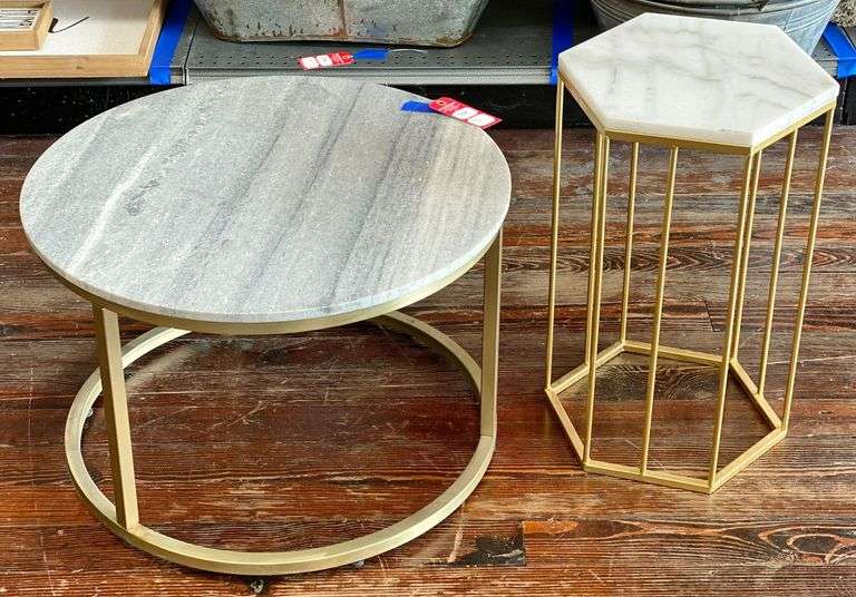Store Fixtures - Marble Top End Tables