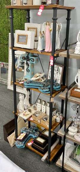 Store Fixtures - Wood and Metal Shelving Unit