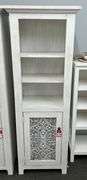 Store Fixtures - Primitive Tin Door White Wood Cabinet -New