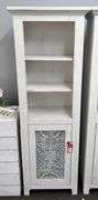 Store Fixtures - Primitive Tin Door White Wood Cabinet -New