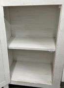 Store Fixtures - Primitive Tin Door White Wood Cabinet -New