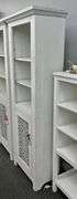 Store Fixtures - Primitive Tin Door White Wood Cabinet -New