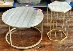 Store Fixtures - Marble Top End Tables